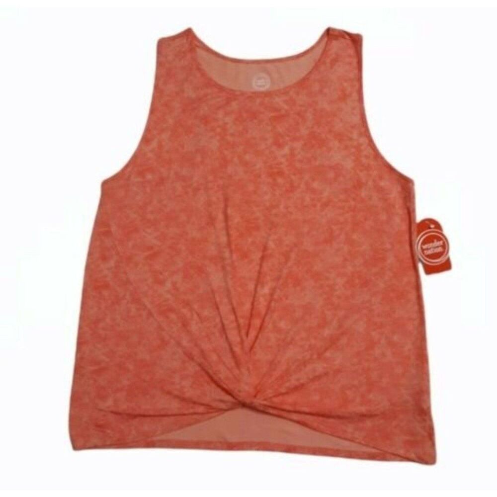 NWT Wonder Nation Girls Tank Sz XL (14-16) Orange Twist Racerback